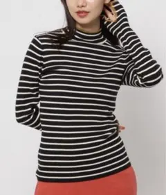 nikoand ハイネックストライプニット Mサイズ