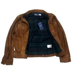 RALPH LAUREN/GOAT LEATHER TRUCKER JACKET