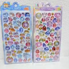 2枚セット　硬いタイプ　3Dシール　実体　ぷっくりシール　ボンボンドロップシール