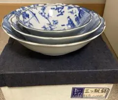 香蘭社】染付 三花 パスタ皿3枚セット - メルカリ