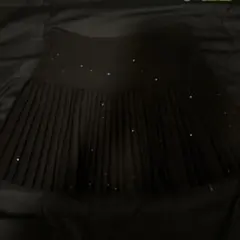 黒 プリーツミニスカート