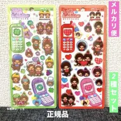 【正規品】 平成はっぴーフォンstickers　モンチッチ　2枚セット　ガラケー