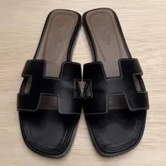HERMES サンダル ブラック 36サイズ オアジス - メルカリ