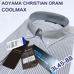 AOYAMA COOL MAX ボタンダウン　長袖ワイシャツ　3L45-88