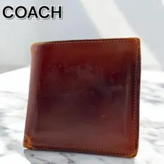 Coach Bifold Wallet Leather Brown