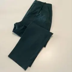 GU 起毛ダークグリーン スラックス テーパード