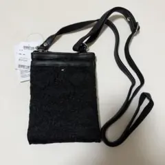 近沢レース マイクロサコッシュ ブラック