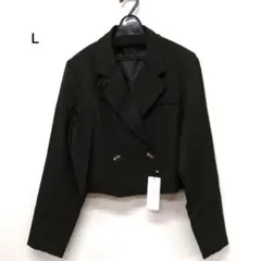 Re:EDIT ブラック クロップドジャケット　56