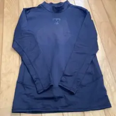 ネイビー 長袖 アンダーシャツ ハイネック