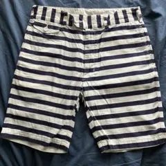 エンジニアードガーメンツ　USA製　コットンボーダー柄　ショートパンツ　30のサムネイル