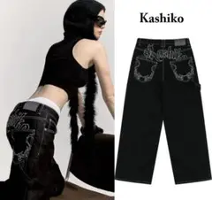 Kashiko ブラックデニム パンツ Mサイズ