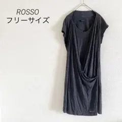 ROSSO ドレープ半袖レーヨンワンピースグレーFアーバンリサーチのサムネイル