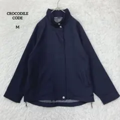 CROCODILE CODE ジャケット ネイビー M スタンドカラー
