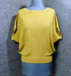 お値下げ中！INDIVI カットソー マスタードイエロー ドルマン
