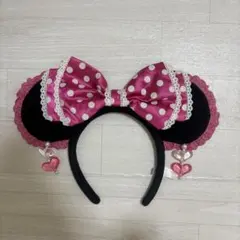 ディズニー カチューシャ ピンク ミニー イヤリング