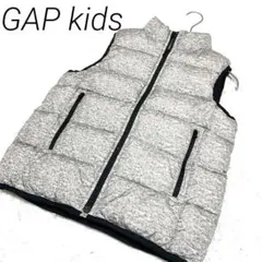 GAPkidsグレー キルティング ダウンベストM 130 ポケット2 美品