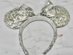 ディズニー シルバー スパンコール カチューシャ