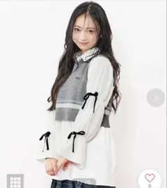 新品タグ付き　ニットベスト＆りぼんミニワンピセット 135〜145