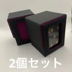 紫【2個セット】窓付き デッキケース ボックス 窓 推し活 トレカ カード