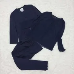 美品 GIRL 3点 セットアップ パンツスーツ M ネイビー 961