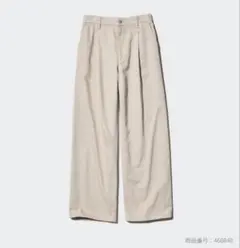 UNIQLO ドレープデニムタックパンツ ベージュ Sのサムネイル