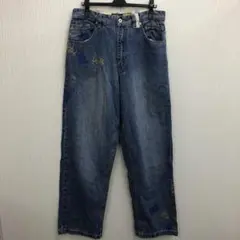 SOUTHPOLE 極太グラフィティ刺繍バギーデニム　美品のサムネイル