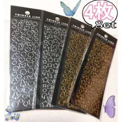 トレカデコ 韓国  クリア ステッカー 推し　 シール 星 蝶々 月 ハート