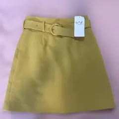 To be agnes b.♡イエローミニスカート ベルト付*タグ付き*アニエスのサムネイル