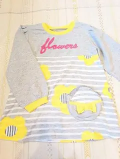 【美品】チュニック　花柄　 長袖カットソー