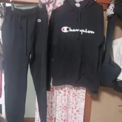 Champion パーカー パンツ セットアップ ブラック Lのサムネイル