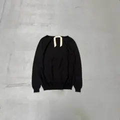 N°21 イタリア製　切り替え　レース　ウールニット　セーター　レディース　黒