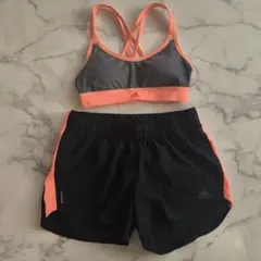 adidas スポーツブラ＆ショートパンツセット　Sサイズ