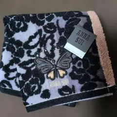 ANNA SUI 蝶刺繍 タオルハンカチ