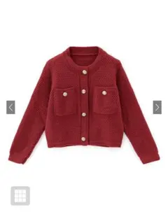 GRL ゴールドボタンショート丈ニットカーディガン[an1347]