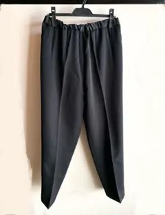 フォーマルボトムス パンツ ブラック黒 ウエストゴム ポケット 上品 シンプル②