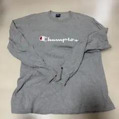 アメリカ製　Champion チャンピオン 長袖カットソー グレー L USA