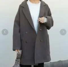 セレクトモカ　ラグランオーバーチェスターコート　中綿キルティング　ミドル丈