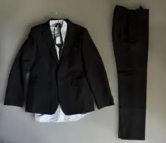 男児用スーツ シャツ ネクタイセット160cm ダーク