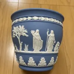 ウェッジウッド　青　花瓶 ウェッジウッド ジャスパー 花瓶 一輪挿し ペールブルー