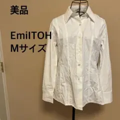 【美品】EmiITOH/レディース/長袖/シャツ/オフホワイト/無地/シンプル