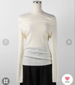 マルチwayオフショルニットトップス　綺麗め　デート　白　ワンホン　韓国