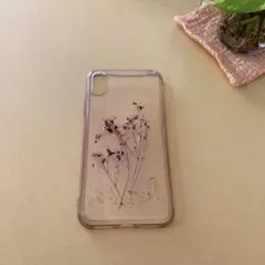 押し花デザイン iPhoneX用　スマホケース