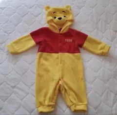 プーさん フード付き　なりきり　着ぐるみ　ロンパース 80cm