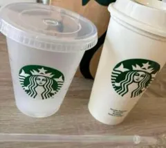 スターバックス リユーザブルカップ コールドカップ 2個セット ストロー付き