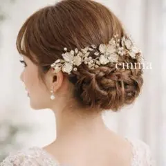 髪飾り　ヘッドドレス　結婚式　ウェディング　成人式　卒業式　ヘアアクセサリー　花