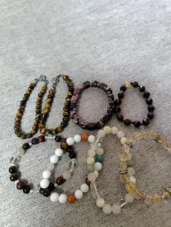 まとめ売り　天然石ブレスレット8点セット　　パワーストーン
