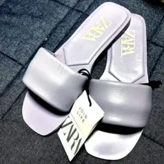 ZARA ラベンダー スライドサンダルのサムネイル