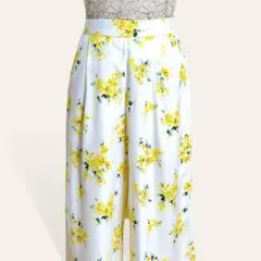 ♥️美品 ロペピクニック フラワーブーケ ガウチョ クロップドワイドパンツ 38