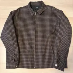 ブラウン系チェック柄カジュアルジャケット