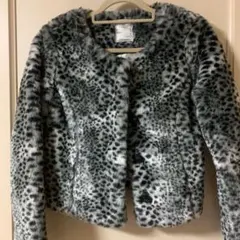ファーコート ノーカラー ジャケット ブルゾン 美品